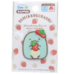 Japan Sumikko Gurashi Embroidery Iron-on Applique Patch - Tokage Strawberry