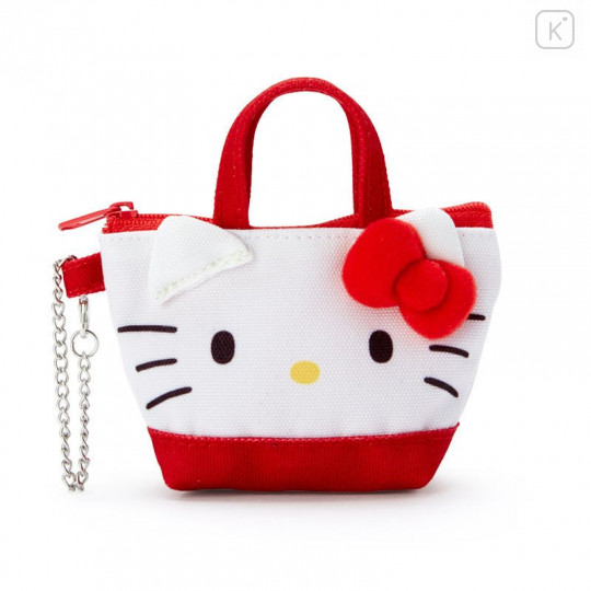 Japan Sanrio Mini Tote Bag Design Mascot Holder - Hello Kitty - 1