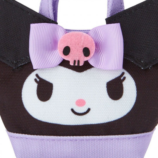 Japan Sanrio Mini Tote Bag Design Mascot Holder - Kuromi - 4