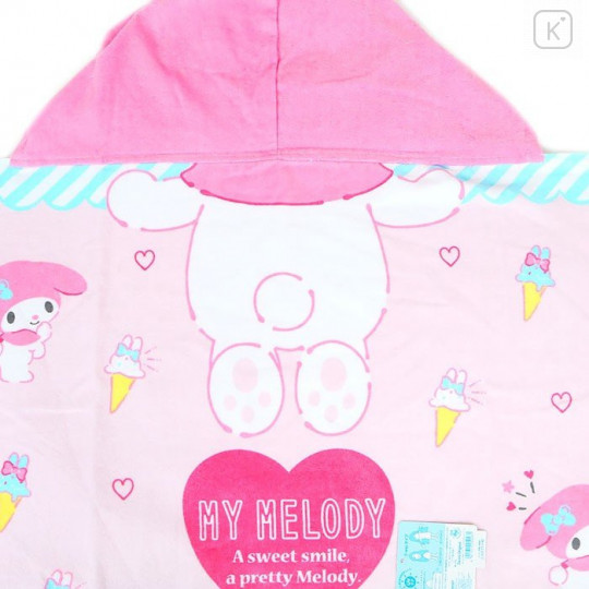 Japan Sanrio Hooded Towel - My Melody / Ice Cream - 5
