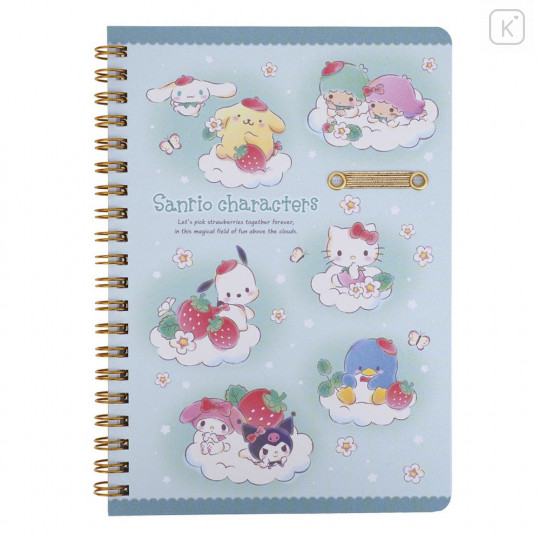 Sanrio B6 Twin Ring Notebook - Mix Characters / Strawberry Cloud - 1