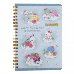 Sanrio B6 Twin Ring Notebook - Mix Characters / Strawberry Cloud
