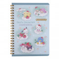 Sanrio B6 Twin Ring Notebook - Mix Characters / Strawberry Cloud - 1