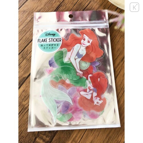 Japan Disney Big Flake Sticker - Ariel - 6