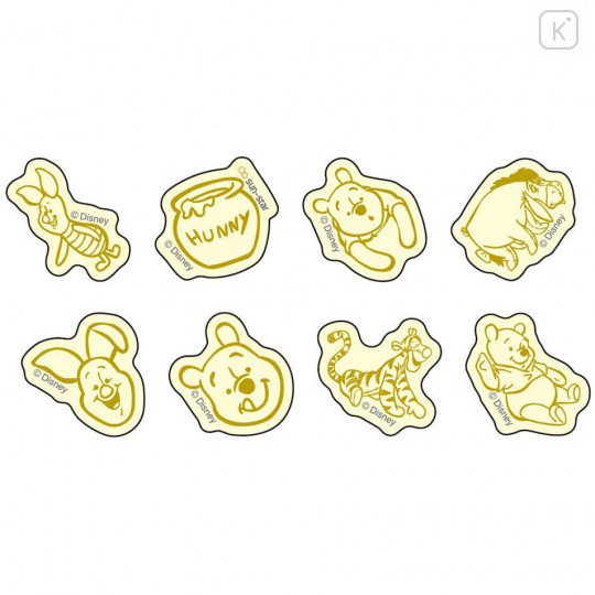 Japan Disney Peripetta Roll Sticker - Winnie the Pooh / Gold - 4