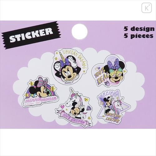 Japan Disney Seal Flake Sticker - Minnie : Unicorn - 2