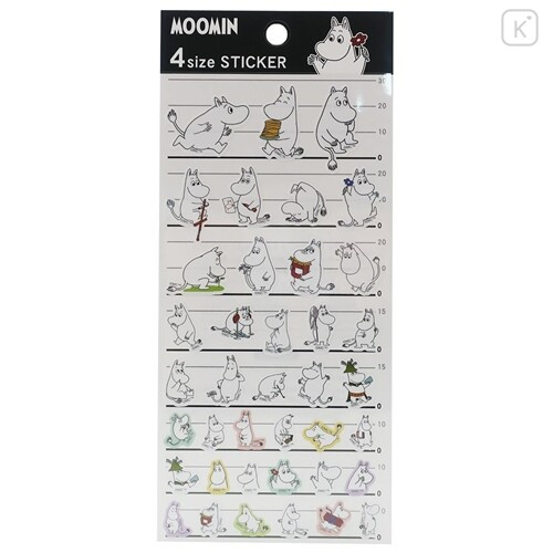Japan Moomin 4 Size Sticker - Moomintroll - 1