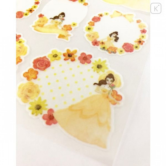 Japan Disney Tracing Deco Stickers - Belle & Flower - 2