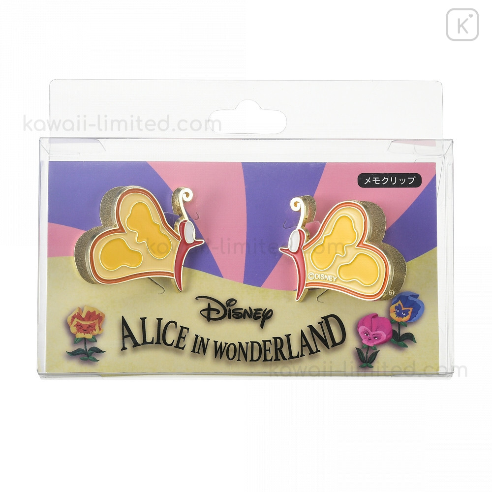 Japan Disney Clip Set Bread And Butterfly Alice 70th Anniversary Kawaii Limited