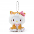 Japan Sanrio Keychain Plush - Hello Kitty / Shiba Inu - 1
