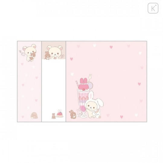 Japan San-X Rilakkuma Sticky Memo & Folder Set - Korilakkuma & Rabbit - 2