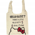 Japan Sanrio Canvas Shopping Bag (L) - Hello Kitty - 1