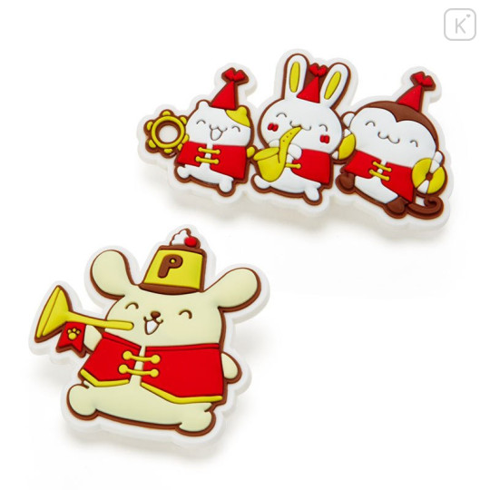 Japan Sanrio Rubber Clip Set - Pompompurin / 25th Anniversary - 2