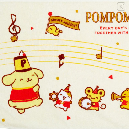 Japan Sanrio Face Towel - Pompompurin / 25th Anniversary - 2