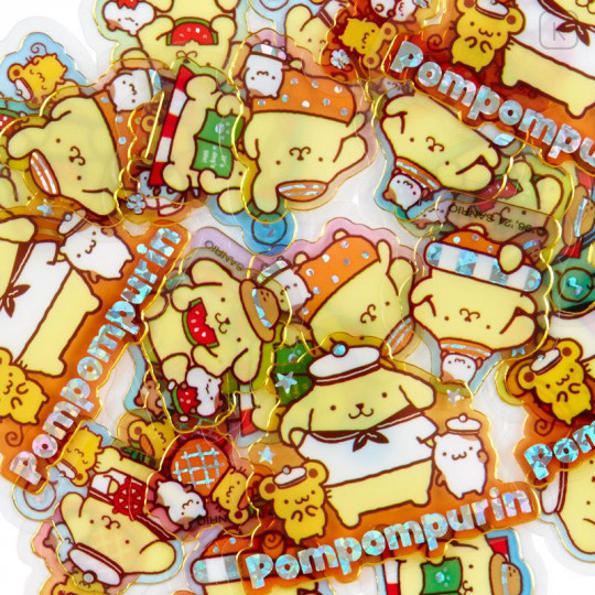 Japan Sanrio Summer T-shirt Sticker - Pompompurin - 3