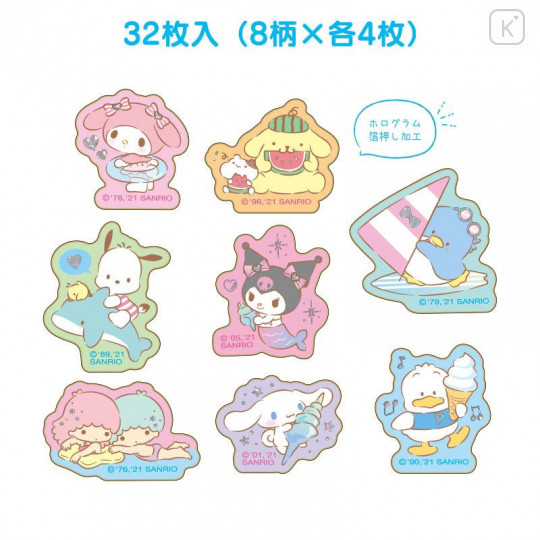 Japan Sanrio Summer T-shirt Sticker - Sanrio Family - 4