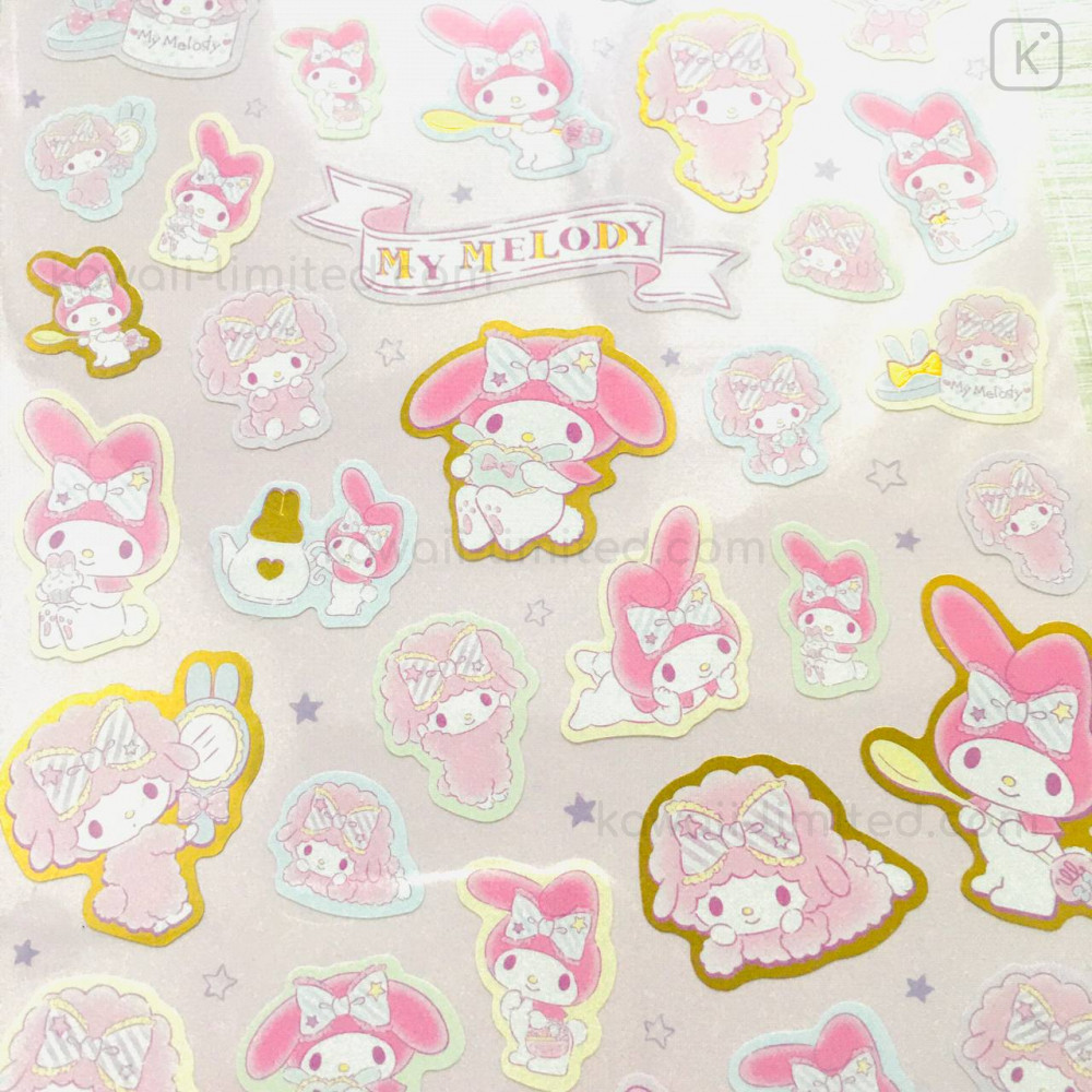 Lovely Cute Kawaii Sanrio Character My Melody Stickers JAPAN Gold Borders