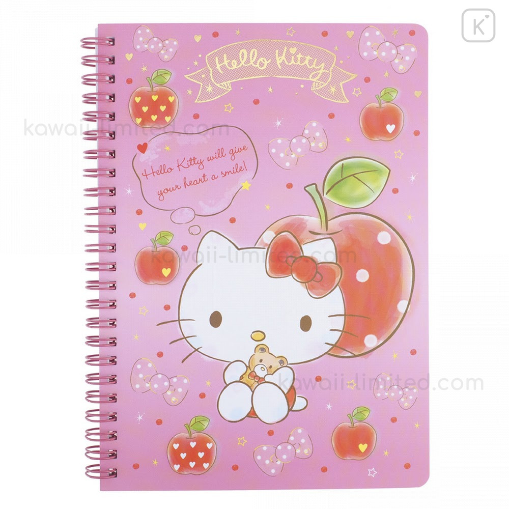 Sanrio Hello Kitty Mini Spiral Notebook / Notepad : Flower Field Kitty
