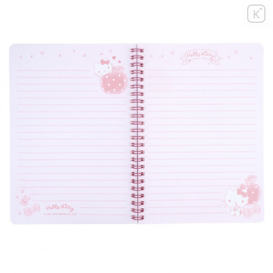 Sanrio A5 Twin Ring Notebook - Hello Kitty / Apple - 3