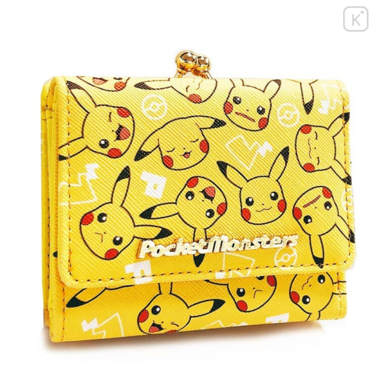 Japan Pokemon Bi-Fold Wallet - Pikachu Yellow - 1