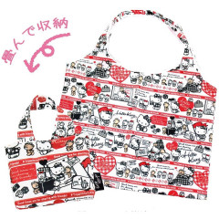 Japan Sanrio Eco Shopping Bag & Mini Bag - Hello Kitty / Memory