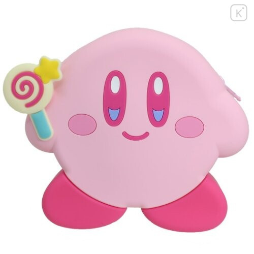 Japan Kirby Silicone Rubber Zip Pouch - Lollipop Muteki Suteki Closet - 1