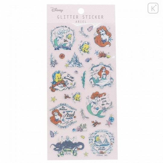 Japan Disney Glitter Sticker - Ariel - 1