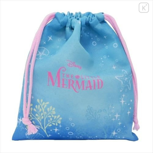 Japan Disney Drawstring Bag - Little Mermaid Ariel Sweet - 3
