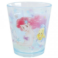 Japan Disney Princess Acrylic Tumbler - Little Mermaid Ariel & Flounder