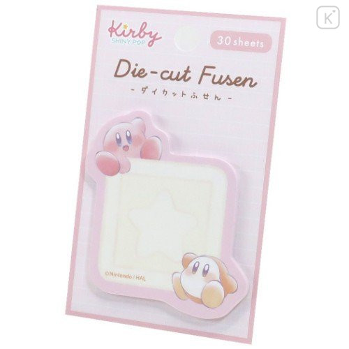 Japan Kirby Die-cut Fusen Sticky Notes - Kirby & Waddle - 1