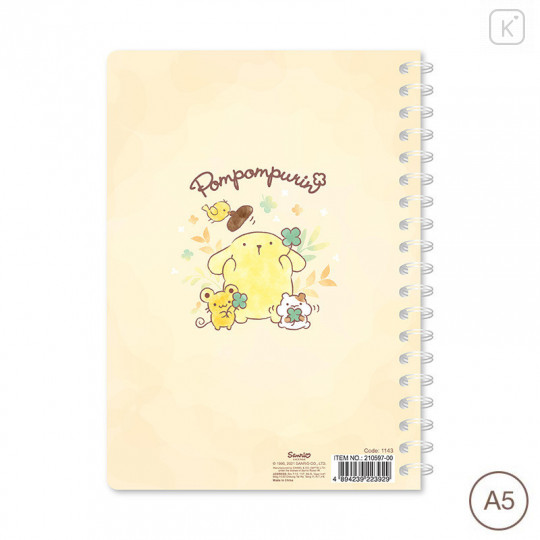 Sanrio A5 Twin Ring Notebook - Pompompurin 2021 - 2