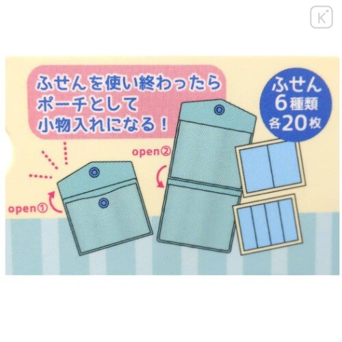 Japan Crayon Shin-chan Sticky Notes with Case - Blue Shinnosuke & Shiro - 3