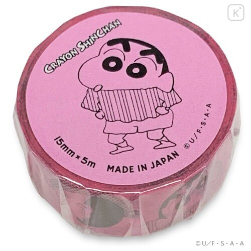 Japan Crayon Shin-chan Washi Paper Masking Tape - Shinnosuke Pink - 1