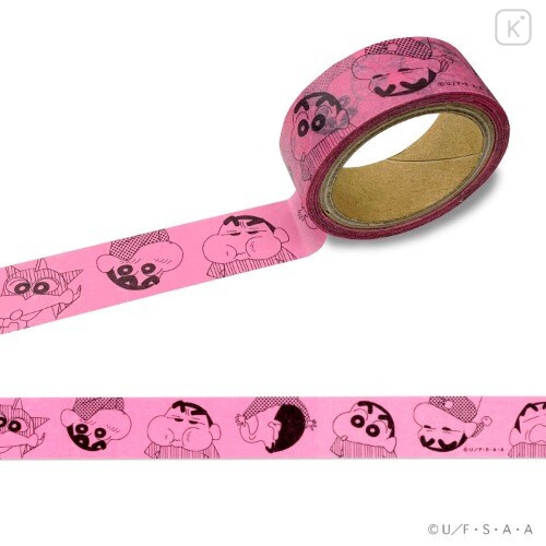 Japan Crayon Shin-chan Washi Paper Masking Tape - Shinnosuke Pink - 2