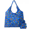 Japan Crayon Shin-chan Eco Shopping Bag & Mini Bag - Shinnosuke & Friends Blue - 1