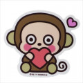Japan Sanrio Vinyl Sticker - Monkichi / Heart Series - 1