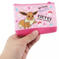 Japan Pokemon Flat Mini Pouch - Eevee Pink - 3