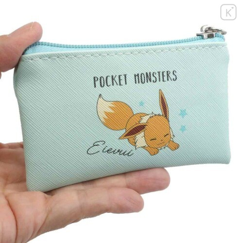 Japan Pokemon Flat Mini Pouch - Eevee - 3