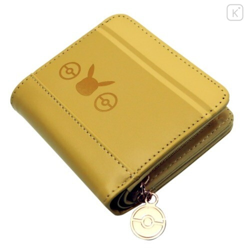 Japan Pokemon Bi-Fold Wallet - Pikachu Face Yellow - 6