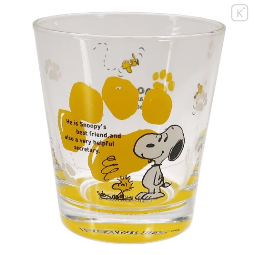 Japan Snoopy Glass - Woodstock Yellow - 1