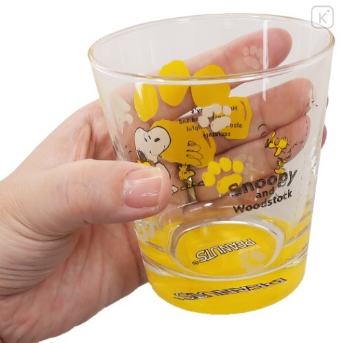 Japan Snoopy Glass - Woodstock Yellow - 2