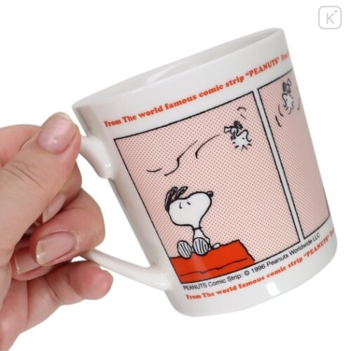 Japan Snoopy Ceramics Mug - Red - 2