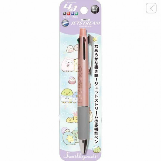 Japan San-X Jetstream 4&1 Multi Pen + Mechanical Pencil - Sumikko Gurashi / Pink - 1