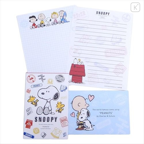 Japan Snoopy Letter Envelope Set - Friends - 1