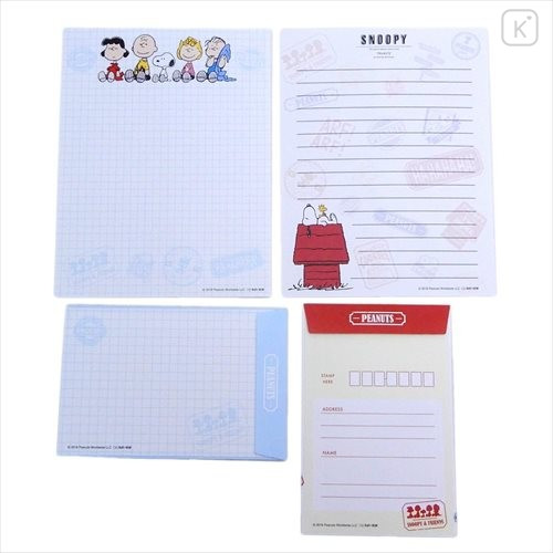 Japan Snoopy Letter Envelope Set - Friends - 2