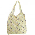 Japan Disney Eco Shopping Bag with Mini Bag - Light Yellow - 1
