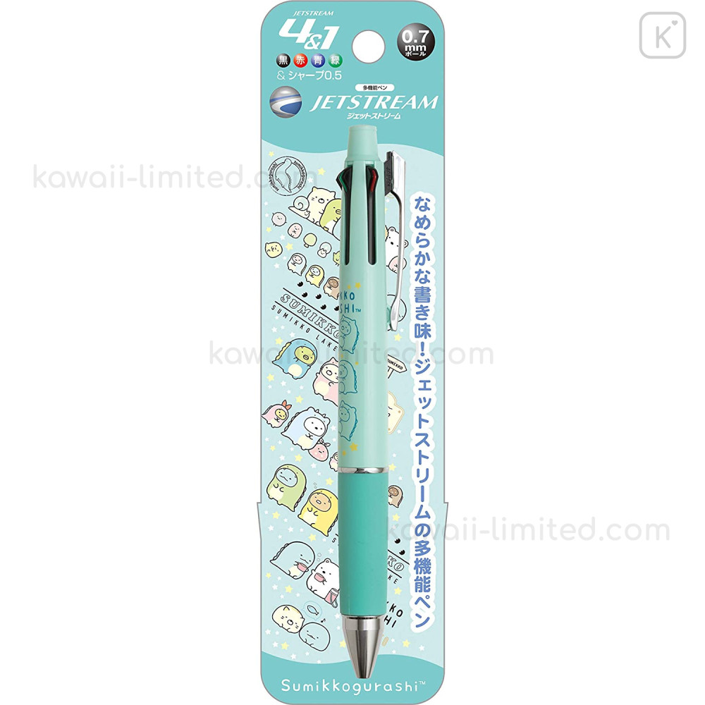 Japan San X Jetstream 4 1 Multi Pen Mechanical Pencil Sumikko Gurashi Blue Green Kawaii Limited