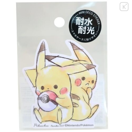 Japan Pokemon Deco Sticker - Pikachu - 1