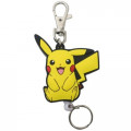 Japan Pokemon Rubber Reel Key Chain - Pikachu Smile - 1