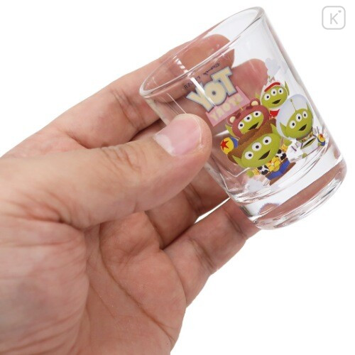 Japan Disney Mini Glass Tumbler - Alien - 3